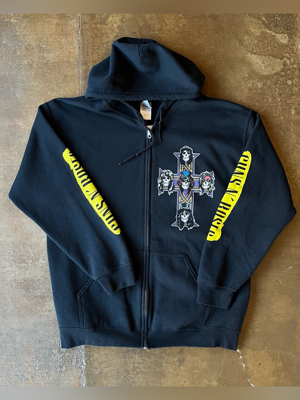 Guns N' Roses Not in this Lifetime Black Full Zip Unisex Sleeve Hit Tour Hoodie
